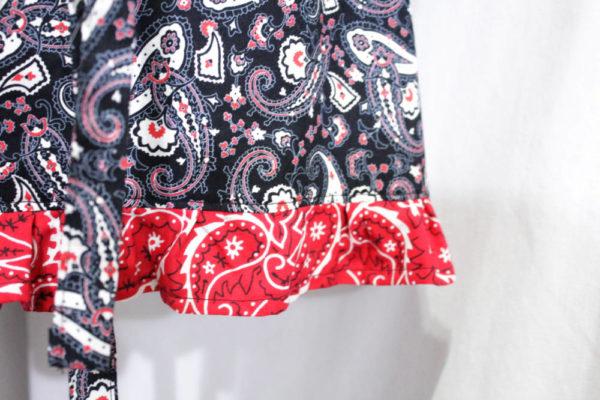 banana bliss full length apron hem detail