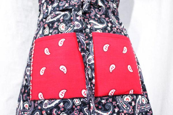 bandana bliss full length apron pocket detail