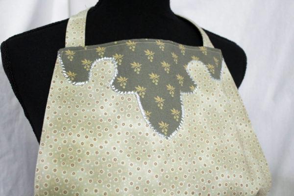 mae west full length apron bib detail