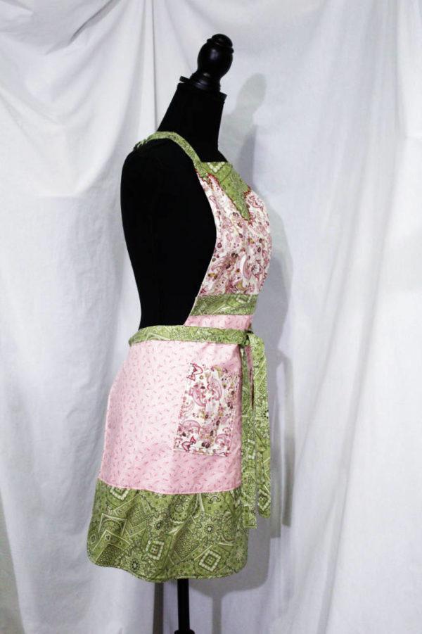 pink prairie full length apron right side