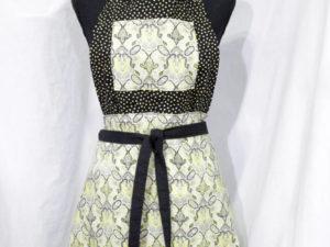 yellow black full length apron front