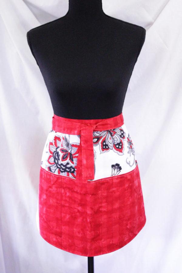 dahlia darlin' waist length server apron